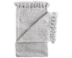 Zohome Plaid Ciniglia - Warme deken voor op de bank - Zacht - 140x200 cm - Grijs