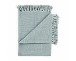Zohome Plaid Ciniglia - Warme deken voor op de bank - Zacht - 140x200 cm - Mint Green