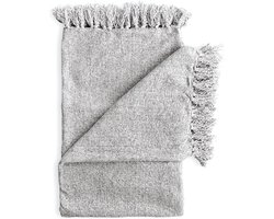 Zohome Plaid Ciniglia - Warme deken voor op de bank - Zacht - 140x200 - Grijs