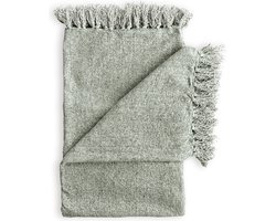 Zohome Plaid Ciniglia - Warme deken voor op de bank - Zacht - 140x200 - Groen