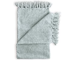 Zohome Plaid Ciniglia - Warme deken voor op de bank - Zacht - 140x200 - Groen