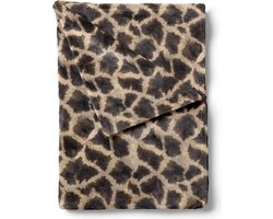Zohome Plaid Giraffe - Warme deken voor op de bank - Zacht - 140x200 - Bruin