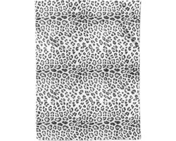 Zohome Plaid Snow-Leopard - Warme deken voor op de bank - Zacht - 140x200 - Grijs