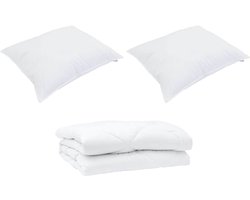 Zomer Dekbed met kussen 3 st | Beddengoed Wit Microfibre