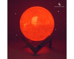Zon Lamp - Vera's Arts & Dice - 16 Verschillende Kleuren - Planeet Lampen - Sun Lamp - LED Lamp - Oplaadbaar Dimbaar Stroboscoop Afstandsbediening - 3D Print Handmade - Lampen Sfeerverlichting - Slaapkamer Woonkamer Kinderkamer