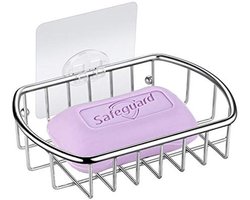 Zonder Boren Zeepbakje - Transparant, Zelfklevend Roestvrij Staal voor Badkamer en Keuken