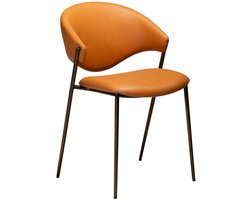 Zone Dan-Form eetkamerstoel PU-kunstleer verbrande oranje.