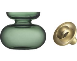 Zone Denmark Inu Vaas/Kaarshouder Dia 11 x 10 cm Moss Green/Brass