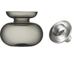 Zone Denmark Inu Vaas/Kaarshouder Dia 11 x 10 cm Smoked Grey/Steel