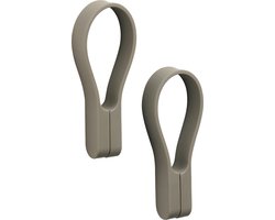 Zone Denmark Loop magnet Handdoeklus 9 cm 2 stuks Taupe