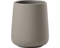 Zone Denmark Nova One Tandenborstelbeker - Beker voor Tandenborstels - Tandenborstelhouder - Toilet & Badkamer Accessoires - 10 x 8 cm - Taupe