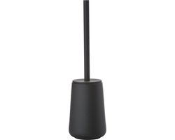 Zone Denmark Nova One Toiletborstel met Houder - WC Borstel Vrijstaand - Toilet & Badkamer Accessoires - Steen - 37 x 10,3 cm - Zwart