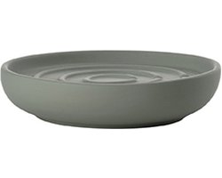 Zone Denmark Nova One Zeepbakje - Porseleinen Zeepschaaltje - Toilet & Badkamer Accessoires - Ø 11 cm - Olive Green (groen)