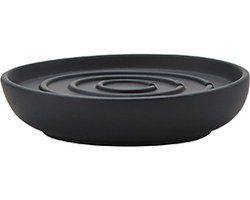 Zone Denmark Nova One Zeepbakje - Porseleinen Zeepschaaltje - Toilet & Badkamer Accessoires - Ø 11 cm - Zwart
