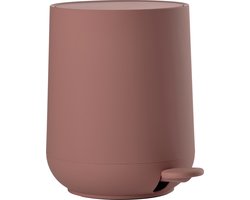 Zone Denmark Nova Pedaalemmer - Prullenbak Badkamer Softclose - Afvalemmer Klein - Toilet & Badkamer Accessoires - Kunststof - 3 liter - 23,5 x 20,5 cm - Peach Red (rood)