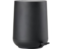 Zone Denmark Nova Pedaalemmer - Prullenbak Badkamer Softclose - Afvalemmer Klein - Toilet & Badkamer Accessoires - Kunststof - 3 liter - 23,5 x 20,5 cm - Zwart
