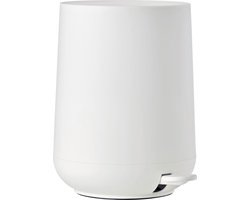 Zone Denmark Nova Pedaalemmer - Prullenbak Badkamer Softclose - Afvalemmer Klein - Toilet & Badkamer Accessoires - Kunststof - 3 liter - 23,5 x 20,5 cm - Wit