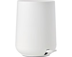 Zone Denmark Nova Pedaalemmer - Prullenbak Badkamer Softclose - Afvalemmer Klein - Toilet & Badkamer Accessoires - Kunststof - 5 liter - 29 x 23 cm - Wit