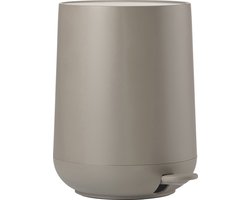 Zone Denmark Nova Pedaalemmer - Prullenbak Badkamer Softclose - Afvalemmer Klein - Toilet & Badkamer Accessoires - Kunststof - 5 liter - 29 x 23 cm - Taupe