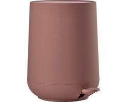 Zone Denmark Nova Pedaalemmer - Prullenbak Badkamer Softclose - Afvalemmer Klein - Toilet & Badkamer Accessoires - Kunststof - 5 liter - 29 x 23 cm - Peach Red (rood)