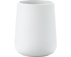 Zone Denmark Nova Tandenborstelbeker - Beker voor Tandenborstels - Tandenborstelhouder - Toilet & Badkamer Accessoires - 10 x 8 cm - Wit