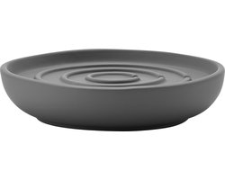 Zone Denmark Nova Zeepbakje - Porseleinen Zeepschaaltje - Toilet & Badkamer Accessoires - Ø 11 cm - Grijs