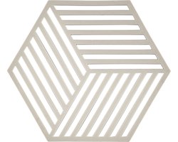 Zone Denmark Pannenonderzetter Hexagon – Onderzetters Pannen – Hittebestendig tot 250°C – Vaatwasserbestendig – Siliconen – 16 x 14 x 0,9 cm – Warm Grey