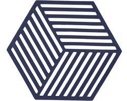 Zone Denmark Pannenonderzetter Hexagon – Onderzetters Pannen – Hittebestendig tot 250°C – Vaatwasserbestendig – Siliconen – 16 x 14 x 0,9 cm – Midnight
