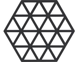 Zone Denmark Pannenonderzetter Triangles – Onderzetters Pannen – Hittebestendig tot 250°C – Vaatwasserbestendig – Siliconen – 16 × 14 × 0,9 cm – Zwart
