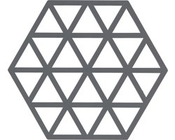 Zone Denmark Pannenonderzetter Triangles – Onderzetters Pannen – Hittebestendig tot 250°C – Vaatwasserbestendig – Siliconen – 16 × 14 × 0,9 cm – Cool Grey