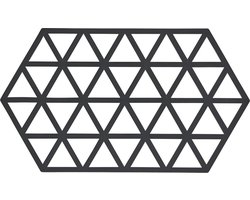 Zone Denmark Pannenonderzetter Triangles – Onderzetters Pannen – Hittebestendig tot 250°C – Vaatwasserbestendig – Siliconen – 24 × 14 × 0,9 cm – Zwart