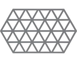 Zone Denmark Pannenonderzetter Triangles – Onderzetters Pannen – Hittebestendig tot 250°C – Vaatwasserbestendig – Siliconen – 24 × 14 × 0,9 cm – Cool Grey