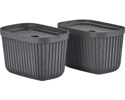 Zone Denmark Pulp Opbergdoos 23 x 15 x 15 cm 2 stuks Black