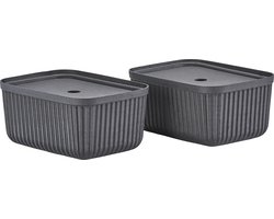 Zone Denmark Pulp Opbergdoos 32 x 23 x 15 cm 2 stuks Black