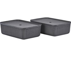 Zone Denmark Pulp Opbergdoos 48 x 32 x 15 cm 2 stuks Black