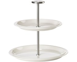 Zone Denmark Serveerstandaard, twee lagen Dia 20 x 21 cm Offwhite