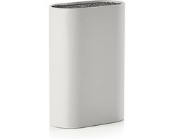 Zone Denmark Singles Messenblok - Mes Houder - Universeel - 17 x 9 x 24 cm - Warm Grey - kunststof - koken - keuken - keukenmesassecoires - ovaal
