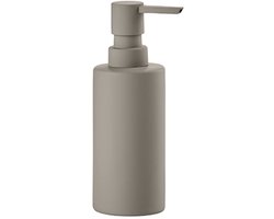 Zone Denmark Solo Zeepdispenser - Zeeppompje Vrijstaand - Zeeppomp voor Badkamer, Keuken & Toilet - Toilet & Badkamer Accessoires - 300 ml - 17,5 x 6 cm - Taupe