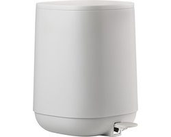 Zone Denmark Time Pedaalemmer 20,8 x 27,5 cm 3 liter Soft Grey - prullenbak - ABS kunststof - badkamer - keuken - toilet -licht grijs