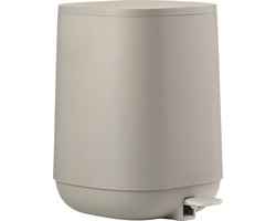 Zone Denmark Time Pedaalemmer - Prullenbak Badkamer Softclose - Afvalemmer Klein - Toilet & Badkamer Accessoires - Kunststof - 3 liter - 27,5 x 20,8 cm - Concrete