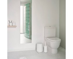 Zone Denmark Time Pedaalemmer - Prullenbak Badkamer Softclose - Afvalemmer Klein - Toilet & Badkamer Accessoires - Kunststof - 3 liter - 27,5 x 20,8 cm - Wit