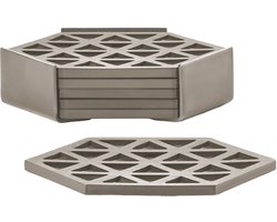 Zone Denmark Triangles Onderzetters 10 x 10 x 3,2 cm 6 stuks Taupe