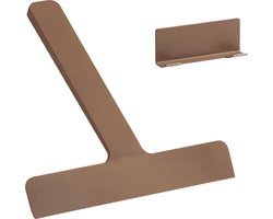 Zone Denmark Ume Douchewisser – Wisser douche met Houder – Zelfklevende Ophanghaak – Trekker douche Silicone – Badkamer Accessoire – Anti-roest Design – Terracotta – 24×22×2,2 cm