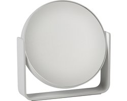Zone Denmark Ume Spiegel Dia 19 x 19,5 cm Soft Grey - spiegel staand - spiegel rond - scheerspiegel - make up spiegel - licht grijs