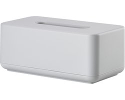 Zone Denmark Ume Tissuebox – Tissue Houder – Tissuedoos – Opbergdoos voor Tissues – Woonkamer en Badkamer Accessoires – Scandinavisch Design – Zachtgrijs – 13 × 13 × 15,1 cm