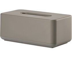 Zone Denmark Ume Tissuebox – Tissue Houder – Tissuedoos – Opbergdoos voor Tissues – Woonkamer en Badkamer Accessoires – Scandinavisch Design – Taupe – 25,6 × 14 × 10,7 cm
