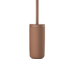 Zone Denmark Ume Toiletborstel met Houder - WC Borstel Vrijstaand - Steengoed en Polypropyleen - Toilet & Badkamer Accessoires - 38,7 x 10 cm - Terracotta