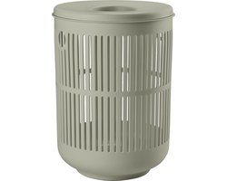 Zone Denmark Ume Wasmand met Deksel - Ronde Wasmand met Hengsel - Wasbox of Opbergmand - Kunststof - 60 liter - Eucalyptus