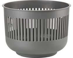 Zone Denmark Ume Wasmand - Ronde Wasmand met Hengsel - Kleine Wasbox of Opbergmand - Kunststof - 30 liter - Grijs