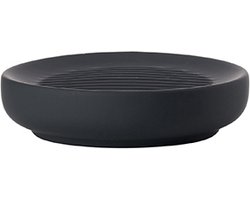 Zone Denmark Ume Zeepbakje - Zeepschaaltje keramiek - Toilet & Badkamer Accessoires - Ø 12 cm - Zwart